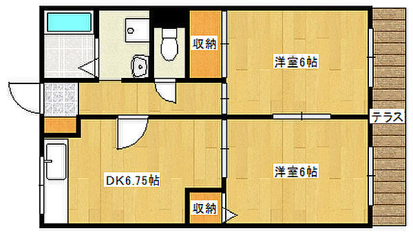 兵庫県神戸市垂水区星が丘3丁目(賃貸アパート2DK・2階・44.71㎡)の写真 その2