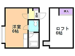 カサ・デ・フェリーチェ 1DKの間取図画像