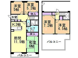 エスセーナ宮の丘公園 5LDKの間取図画像