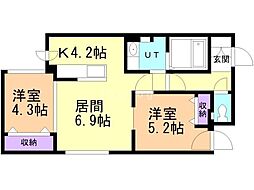 間取図画像 2LDK