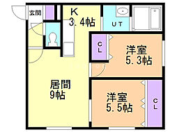 間取図画像 2LDK
