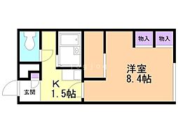 レオパレスTRESBIEN十勝 1Kの間取図画像