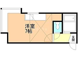 ウィズタウン2 ワンルームの間取図画像