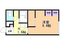 レオパレスSHIN前田 1Kの間取図画像