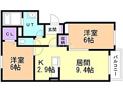 間取図画像 2LDK