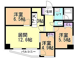 間取図画像 3LDK