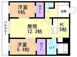間取図画像 2LDK