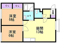 間取図画像 2LDK