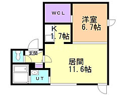 間取図画像 1LDK