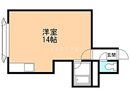 セントラルハイツ ワンルームの間取図画像