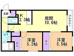 間取図画像 2LDK