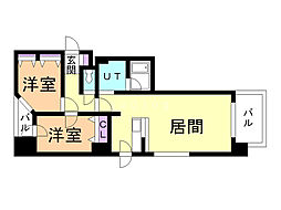 レジェンドコート琴似 2LDKの間取図画像