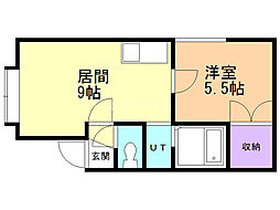 エントピア壱番館 1LDKの間取図画像