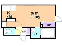 チリエージョフィオーレ 1Kの間取図画像
