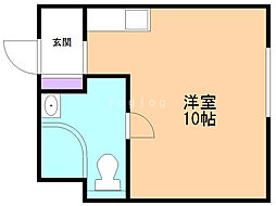 ル・フォートK-1 ワンルームの間取図画像