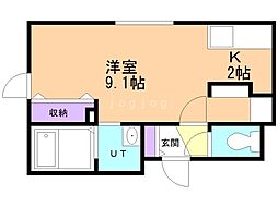 チリエージョフィオーレ 1Kの間取図画像