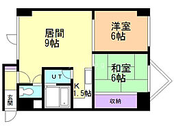 恒志堂手稲ビル1 2LDKの間取図画像