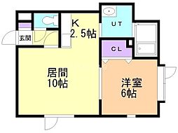 ラ・シェール24 1LDKの間取図画像