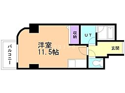 ルレーブ八軒 ワンルームの間取図画像