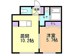 RITZGRANDE手稲駅前 1LDKの間取図画像