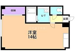 アーバンハイツ3 ワンルームの間取図画像