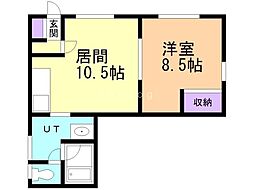 琴似グランドハイツ 1LDKの間取図画像