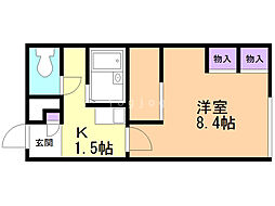 レオパレスグランヴィル琴似 1Kの間取図画像
