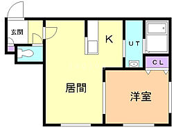 アボンド 1LDKの間取図画像