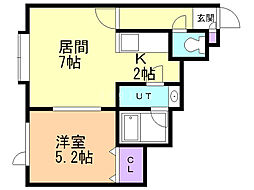 インフィニティ 1LDKの間取図画像