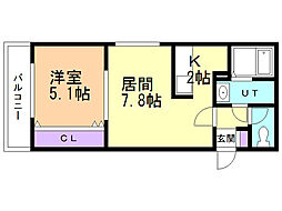 シャイニングライブ3 1LDKの間取図画像