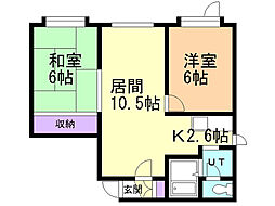 ハイツシーマ 2LDKの間取図画像