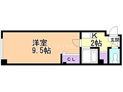 コア・24A 1Kの間取図画像