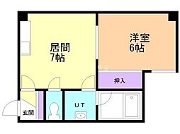 メゾン27 1DKの間取図画像