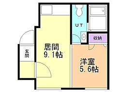 PRESENCE発寒南2 1DKの間取図画像