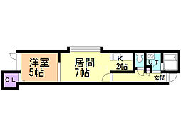 シエロ八軒 1LDKの間取図画像