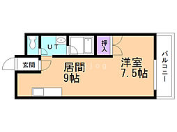琴似1・6マンション 1LDKの間取図画像