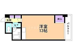 宮の森24ビル ワンルームの間取図画像