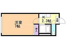 ドミニオン・山の手 1Kの間取図画像