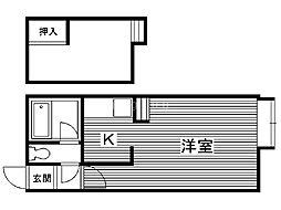 リヴィエール発寒 1LDKの間取図画像