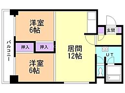 アリエス 2LDKの間取図画像