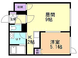 AGITO 1LDKの間取図画像