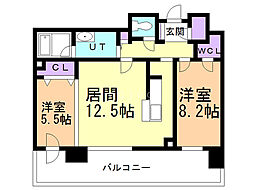 アルビオ・ガーデン宮の沢 2LDKの間取図画像