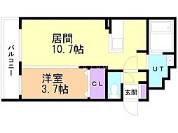 マルシェ八軒 1LDKの間取図画像