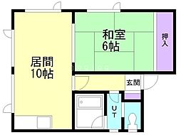 ニューハイム 1LDKの間取図画像