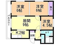 レジデンス泉 3LDKの間取図画像