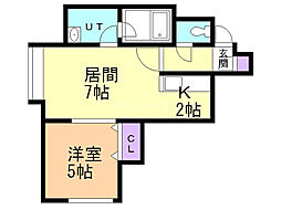 ルポ・プルミエール 1LDKの間取図画像