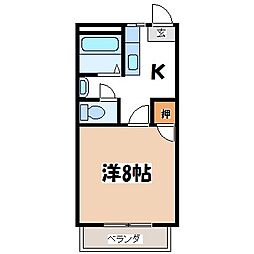 エスポワール城山 1Kの間取図画像