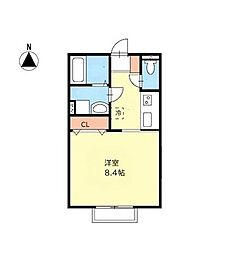 ハイツ・ウッディー 1Kの間取図画像