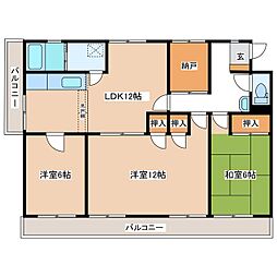 DSビラ旭 3SLDKの間取図画像