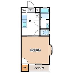 フローレンス県 1Kの間取図画像